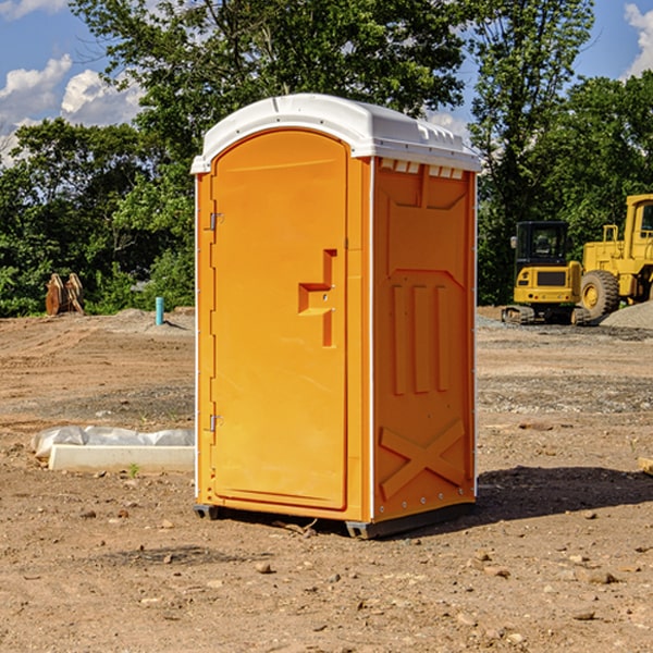 how often are the porta potties cleaned and serviced during a rental period in Cascade